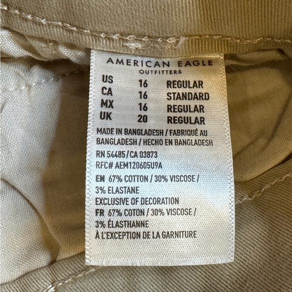 American Eagle Women's Beige Khaki Super Stretch Skinny Pants Size 16 Regular - Picture 4 of 8